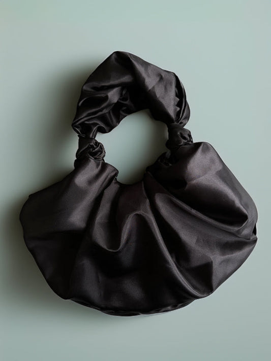 Knot Croissant Bag: Black (FINAL SALE)