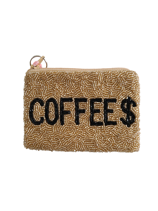 Beaded Pouch: Coffee $