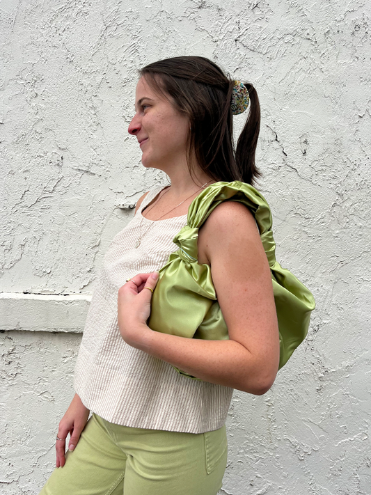 Knot Croissant Bag: Celery (FINAL SALE)
