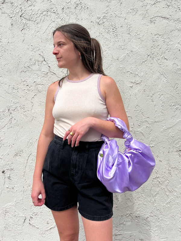 Knot Croissant Bag: Lilac (FINAL SALE)
