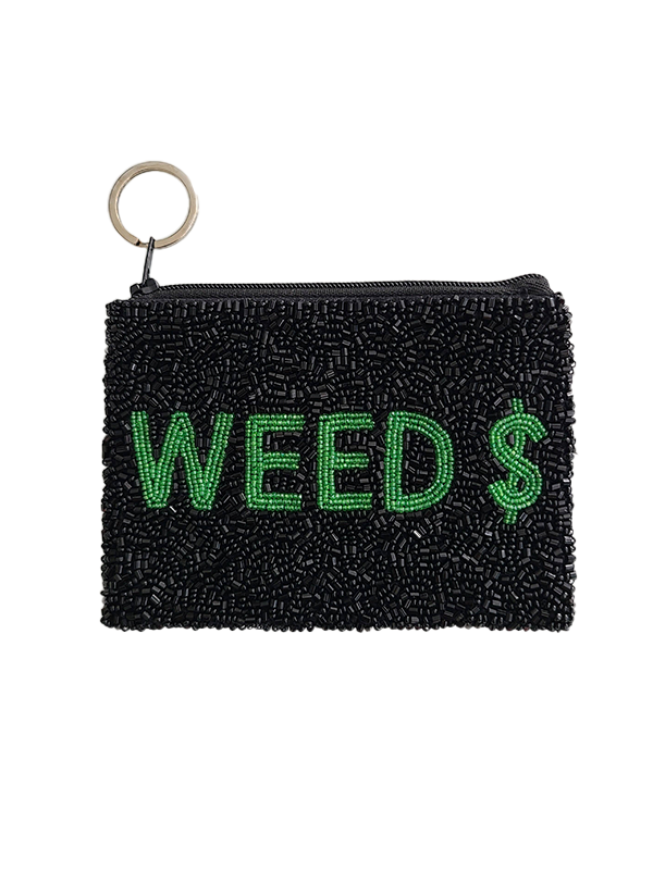Beaded Pouch: Weed $